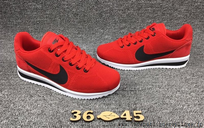 nike cortez nylon homme rouge